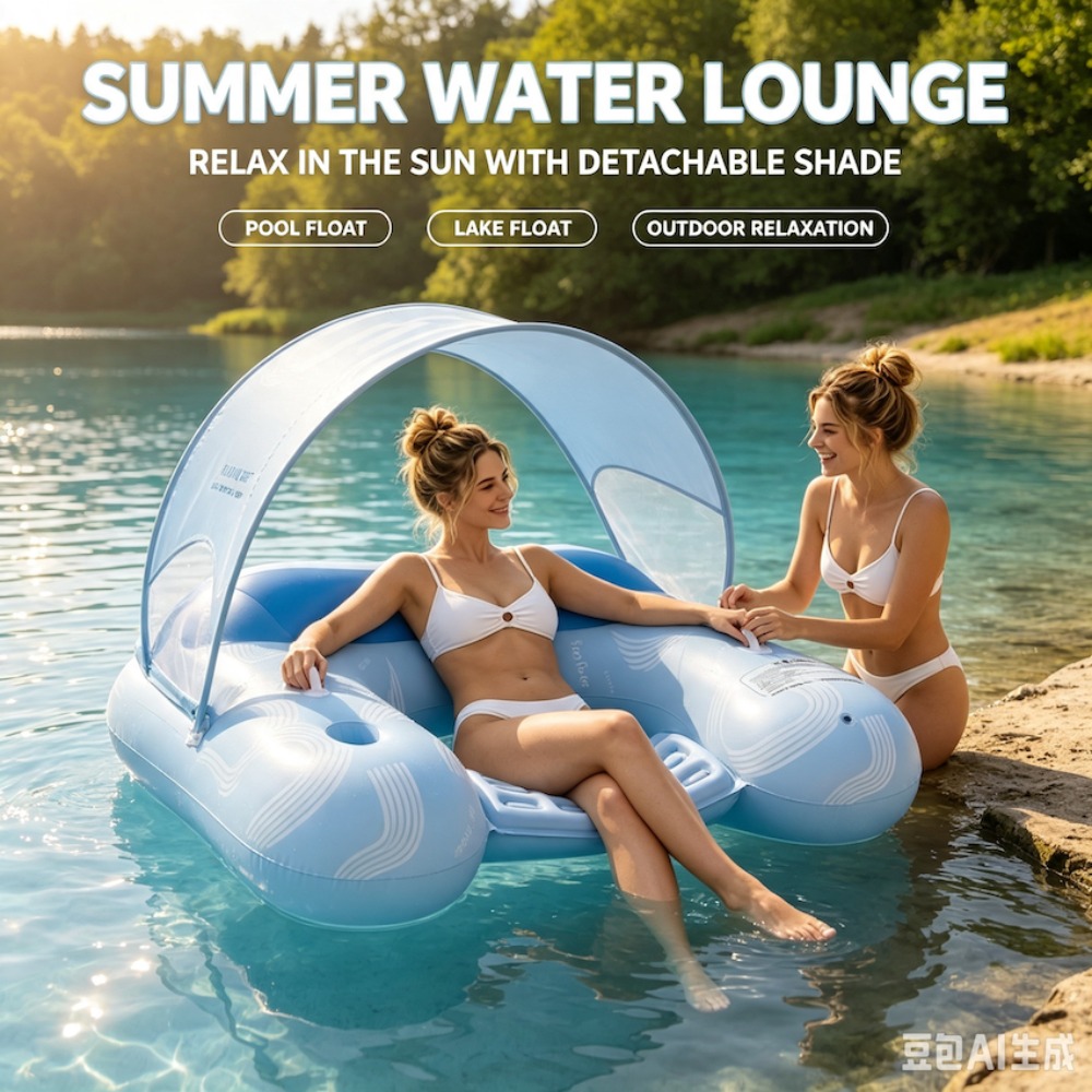 Pull Buoy Swimming - Cadeira Inflável com Sombrinha Removível, Proteção