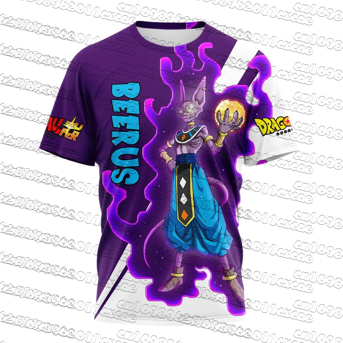 Sports Equipment Resale - Camiseta masculina Dragon Ball Beerus, camiseta